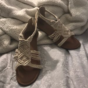 White casual sandals